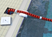 Lane Rope Guard by AQUEAS protects lane rope discs from unnecessary wear